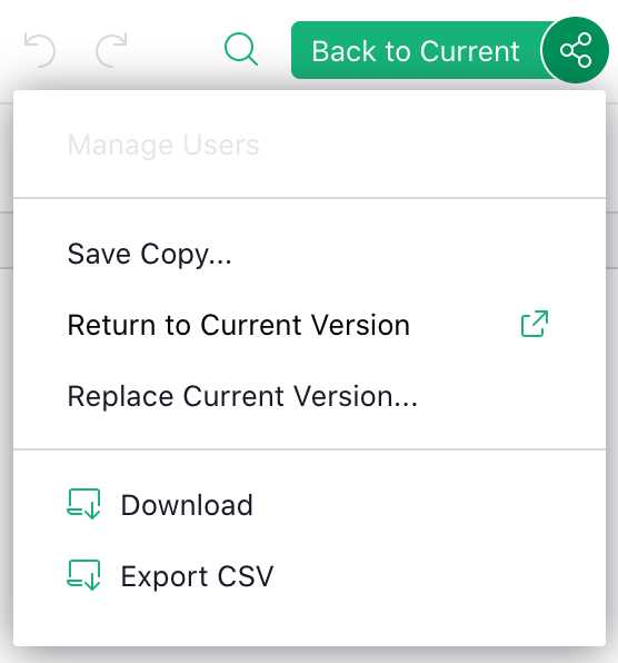 Unsaved Copy Menu