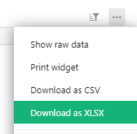 Export Table as XLSX